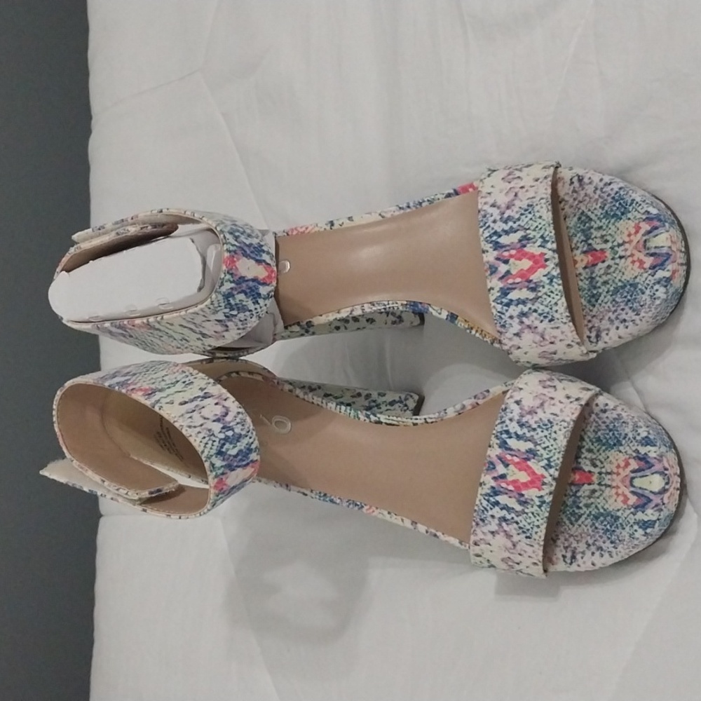Mix No 6 animal print platform heels